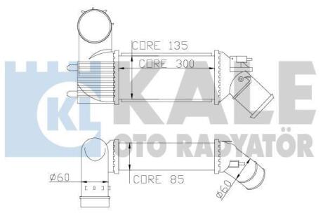 Інтеркулер C5 I,II,406,607 2.0/2.2HDI Kale 343600