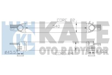 Інтеркулер Citroen Nemo (09-)/Peugeot Bipper (08-)/Fiat Fiorino (07-) 1.4 Hdi, 1.3 Multijet OTO RADYATOR Kale 344300