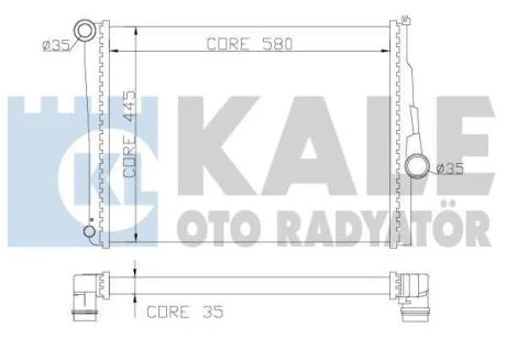 Радіатор охолодження двигуна 3 E46 1.6/3.0 Kale 354400