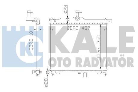 Радіатор охолодження двиг. i10 1.1/1.1CRDi 08- Kale 358300