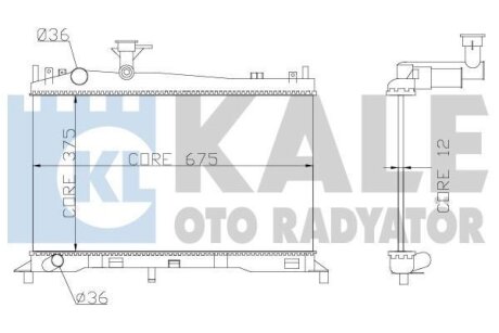Радіатор охолодження Mazda 6 Kale 360100