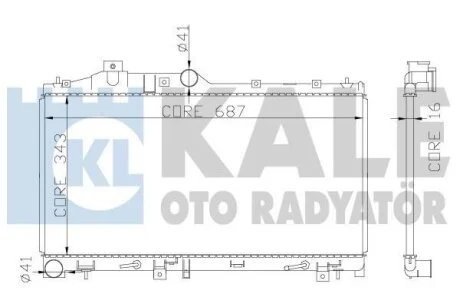 Радіатор охолодження двигуна (паяний) Subaru Impreza (07-), Legacy (04-), XV (12-) 1.5i, 1.6i, 2.0i, 2.5i OTO RADYATOR Kale 365000