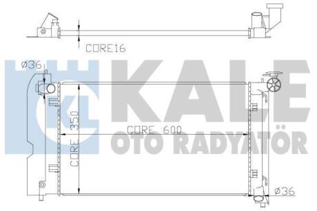 Радіатор охлаждения с АКПП Avensis,Corolla 1.4/1.8 Kale 366800