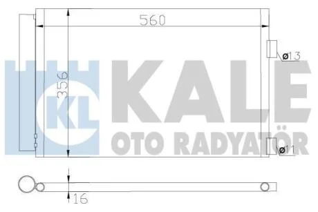 Радіатор кондиціонера Citroen C4 (04-), Berlingo (08-)/Peugeot 307 (04-), Partner (08-) OTO RADYATOR Kale 377900