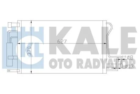 Радіатор кондиціонера Hyundai Tucson/KIA Sportage (04-10) 2.0i, 2.0 CRDi OTO RADYATOR Kale 379900