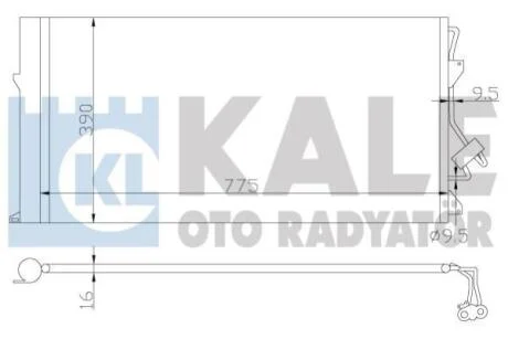 VW Радіатор кондиціонера (конденсатор) Audi Q7, Touareg, Porsche Cayenne 02- Kale 382100