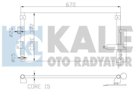 Радіатор кондиціонера Honda Civic VIII (05-13) 1.3i, 1.6i, 1.8i OTO RADYATOR Kale 386900