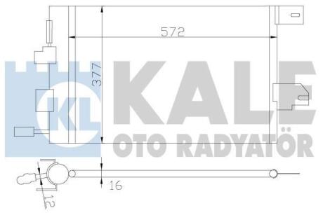 Радіатор кондиціонера (конденсатор) Astra G, Zafira A Kale 393300