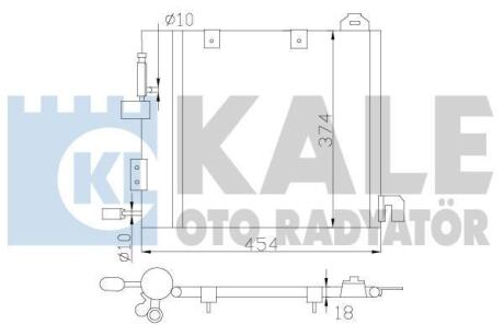 Радіатор кондиціонера (конденсатор) Astra G, Zafira A Kale 393800