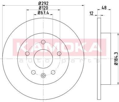 Гальмiвнi диски OPEL INSIGNIA 08-/SAAB 9-5 10- KAMOKA 1031022