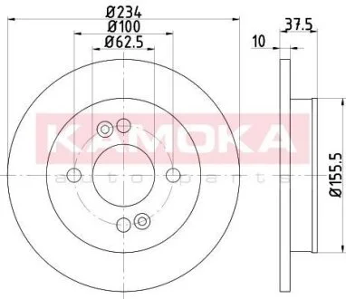 Диск торм. Hyundai I10 08->,Kia Picanto 04-> задн. KAMOKA 1031027