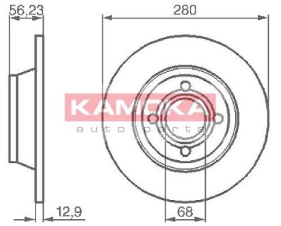 Диск торм. Audi 80 (B4) 91-94 перед. KAMOKA 1031036