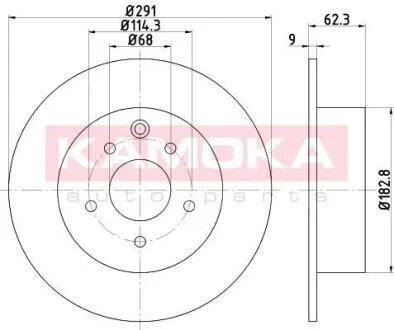 Гальмiвнi диски NISSAN QASHQAI 07- KAMOKA 1031052