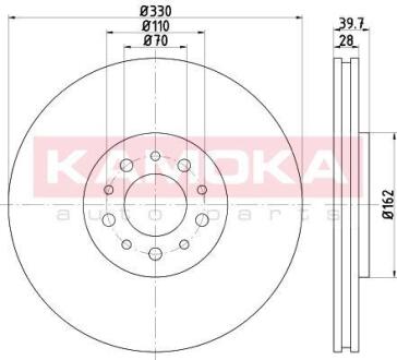 Гальмiвнi диски ALFA ROMEO 159 05-11/GIULIETTA 10- KAMOKA 1031057