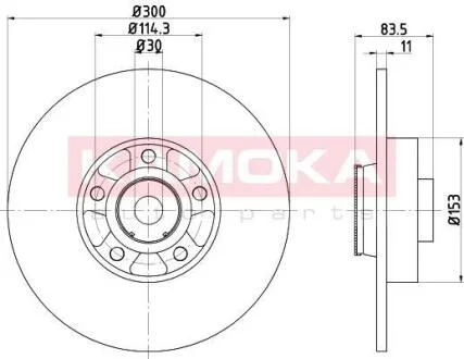 Гальмiвнi диски з пiдшипником RENAULT LAGUNAIII 07- 402020003R, 402022291R, 432000015R KAMOKA 1031072