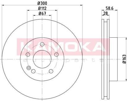 Диск тормозной Mercedes Vito,Viano передний KAMOKA 1031114
