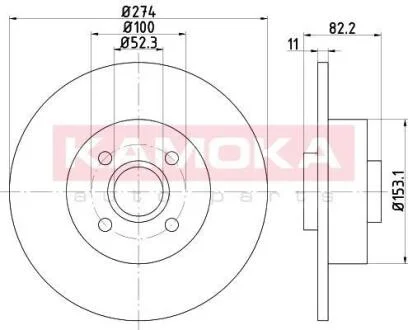 Гальмiвнi диски з пiдшипником RENAULT MEGANE I 96-03/SCENIC 97-03 KAMOKA 1031134