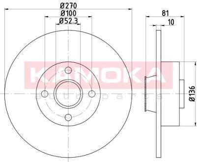 Гальмiвнi диски з пiдшипником Renault Scenic II/Megane II 03-10 KAMOKA 1031136