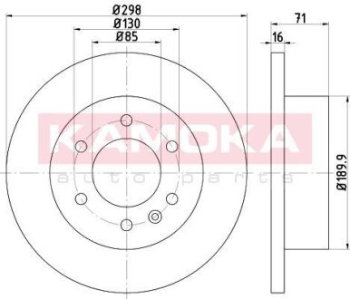 Диск тормозной Mercedes Sprinter,VW Crafter задний KAMOKA 103121