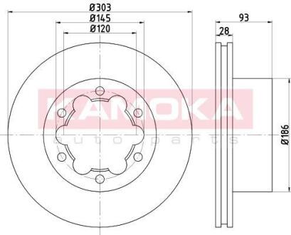 Гальмiвнi диски Sprinter 411-519CDI/Crafter 30-50 06-, 2E0615601, 9064230112 KAMOKA 103123