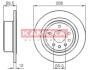 Диск торм. Opel Omega B 94-03 задн. KAMOKA 1031396 (фото 1)