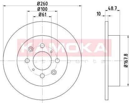 Гальмівний диск KAMOKA 103151