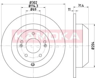 Гальмівний диск KAMOKA 103182