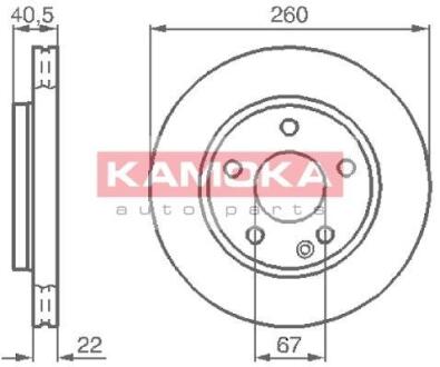 Гальмiвнi диски MERCEDES KLASA A (W168) 97-04 KAMOKA 1032070