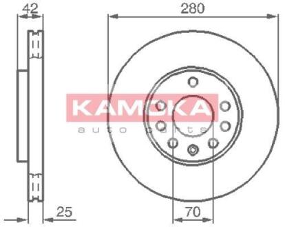 Гальмiвнi диски OPEL ASTRA II/III (G/H) 98-/ZAFIRA 98- KAMOKA 1032082