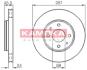 Диск торм. Mitsubishi Carisma 00-06,Volvo S40/V40 95-03 перед. вент. KAMOKA 1032136 (фото 1)