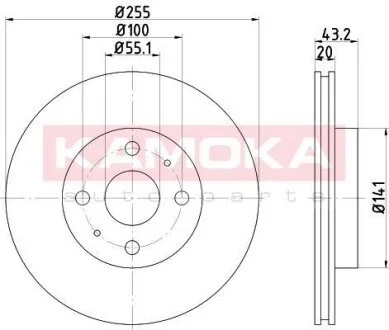 Тормозной диск KAMOKA 103214