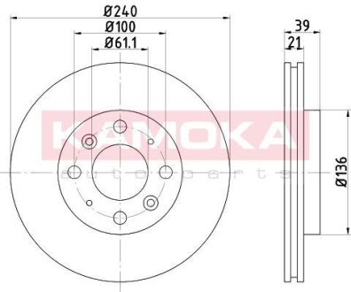 Диск тормозной KAMOKA 103221