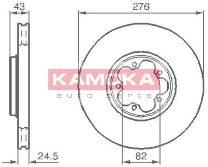 Диск торм. Ford Transit 00-> перед. вент. KAMOKA 1032226