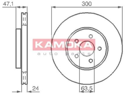 Гальмiвнi диски Ford Mondeo III 00-07/Jaguar X-Type 01-09 KAMOKA 1032250