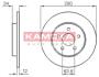 Диск торм. Ford Mondeo III 00-&gt;,JAGUAR X-TYPE 01-&gt; задн. KAMOKA 1032252 (фото 1)