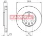 Диск торм. Opel Signum 03->,Vectra C 02-> перед. вент. KAMOKA 1032382 (фото 1)