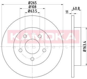 Гальмiвнi диски FORD C-MAX 07-/FOCUS II 04- KAMOKA 1032452