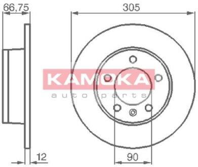 Диск тормозной Opel Movano,Renault Master задний поврежд. упак. KAMOKA 1032544