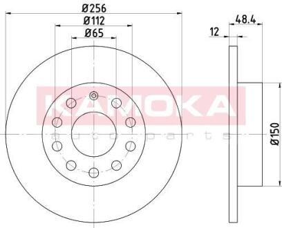 Гальмiвнi диски AUDI A3 03-/SKODA OCTAVIA 04-/SUPERB 08- KAMOKA 1032552