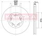 Гальмiвнi диски FORD TRANSIT 06- KAMOKA 103272 (фото 1)