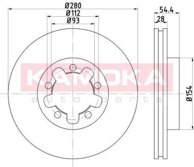 Гальмiвнi диски FORD TRANSIT 06- KAMOKA 103272