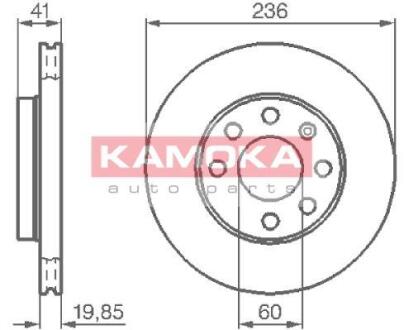 Гальмiвнi диски DAEWOO NEXIA 95-97/LANOS 97- KAMOKA 103302