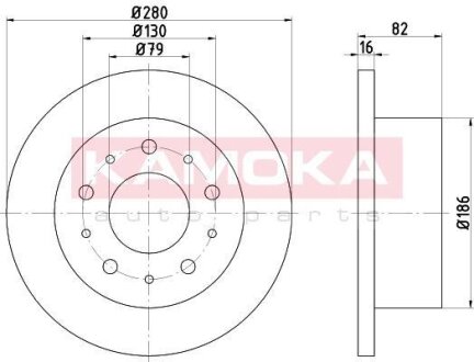 Диск тормозной Citroen Jumper,Peugeot Boxer задний поврежд. упак. KAMOKA 1033148