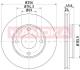 Диск торм. Mitsubishi Colt VI 04-&gt;,Smart Forfour 04-&gt; перед. вент. KAMOKA 1033242 (фото 1)