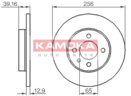 Гальмiвнi диски VW Caddy II/III/IV/Passat/Vento 1.4-2.0 88-04 KAMOKA 103410
