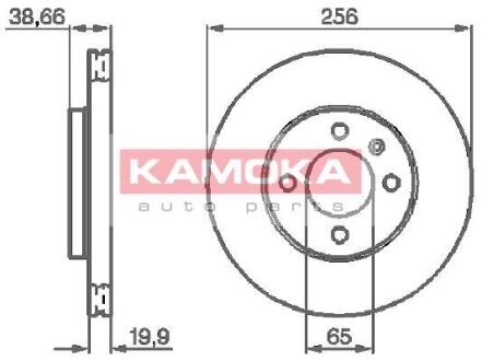 Гальмiвнi диски VW Caddy -03/Golf II-III -02/Passat -97 KAMOKA 103414