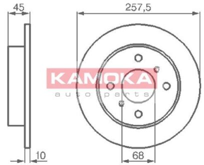 Диск торм. Nissan Almera II (N16) 00->,Primera (P10/P11) 90-02 задн. KAMOKA 103534