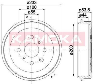 Барабан тормозной Citroen C1 05->,Peugeot 107 05->,Toyota Aygo 05-> KAMOKA 104040