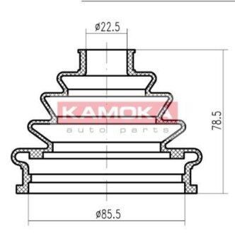 Пыльник ШРУС Audi A4 95\'->,A6 97\'->,Skoda Superb 02\'->,VW Passat 96\'-> :22/B:86/W:74 компл.* KAMOKA 1146762