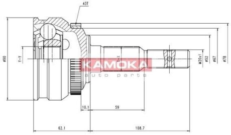 ШРУС наружный 0374015 0374126 без пыльника Loebro 301064 Внешнее зубчатое соед. со стороны колеса 33, Внутреннее зубчатое соединение со стороны колеса 25, С кольцом ABS, Число зубцов кольца ABS 43 OPE KAMOKA 6254